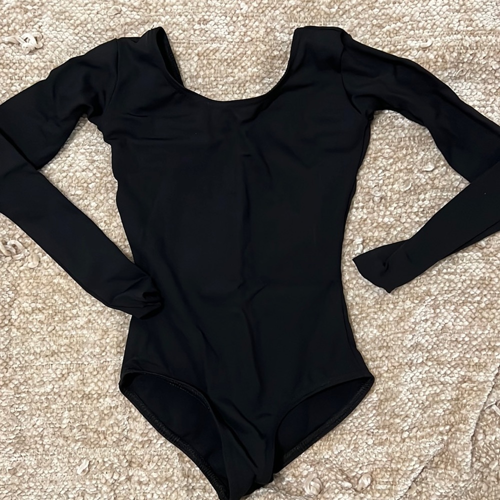 Black Long Sleeve Leotard-NEW